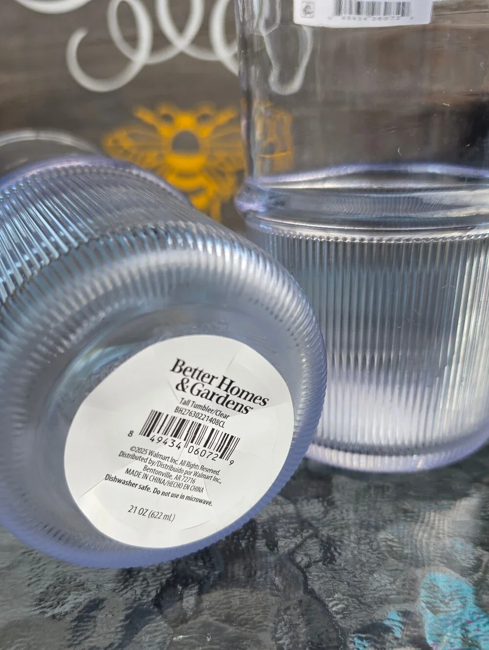 Better Homes & Gardens Tall Clear Ribbed Tritan Tumbler